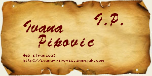 Ivana Pipović vizit kartica
